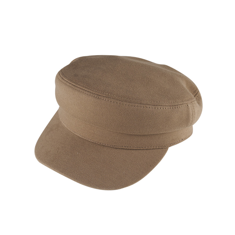 Vintage Wool Flat Brim Mariner Cap For Women