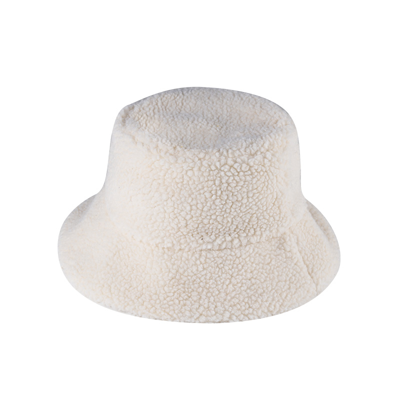 Winter Warm Faux Fur Plush Women Bucket Hat